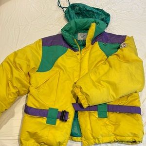 Vintage Montcler down insulated ski /snow sports/ snowboarding jacket